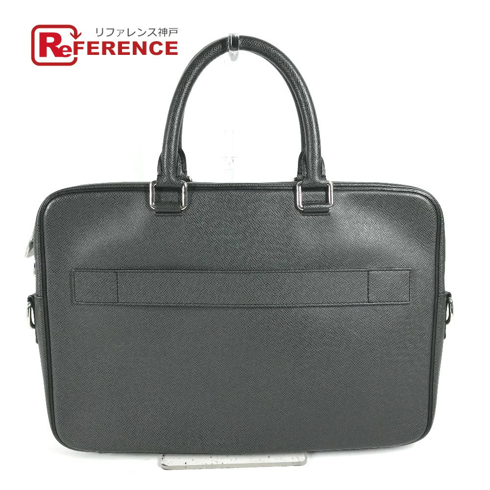 LOUIS VUITTON Taiga Porte document Business PDV Bag Tote Handbag Ardoise Black